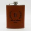 The Classic Personalised Leather Flask
