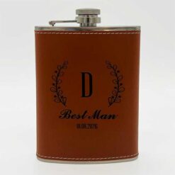 The Classic Personalised Leather Flask