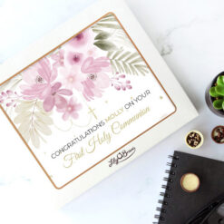 First Holy Communion Pink - Personalised Chocolate Box
