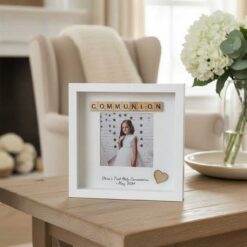 Personalised First Holy Communion Scrabble Box Frame