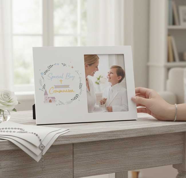 First Communion Boy Wreath Frame