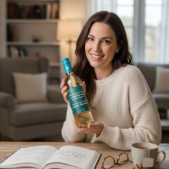 Thank You for Helping Me Navigate School - Green Label Personalised Wine Bottle
