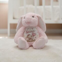 Personalised Baby Bunny Teddy - Pink2