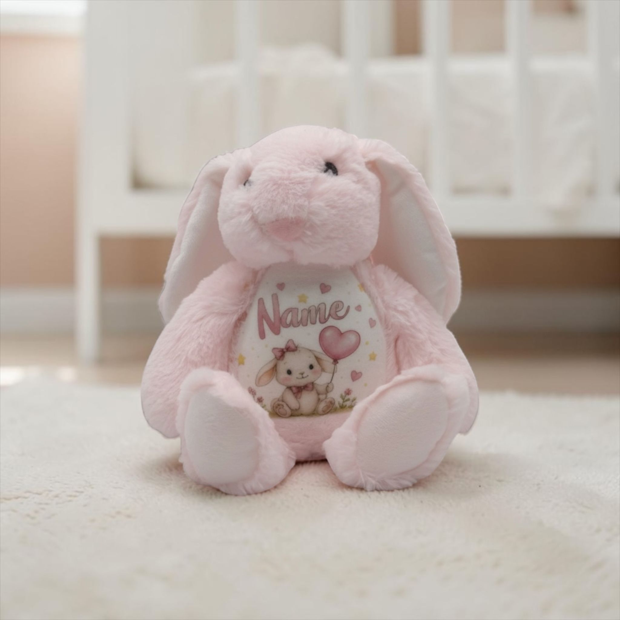 Personalised Baby Bunny Teddy - Pink2