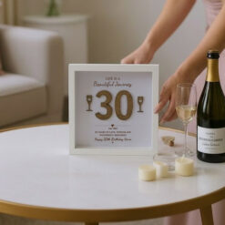 Personalised Milestone Birthday 3D Wooden Frame