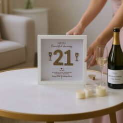 Personalised Milestone Birthday 3D Wooden Frame2