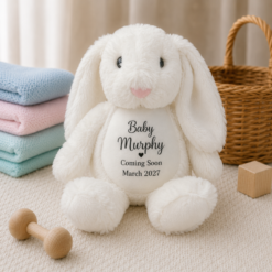 Personalised Pregnancy Announcement Keepsake Bunny – Coming Soon