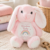 Pink Personalised Rainbow Baby Keepsake Bunny – After Every Storm