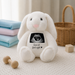 Personalised Baby Scan Keepsake Bunny – Love at First Sight