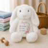 Personalised Baby Birth Details Keepsake Bunny – Girl