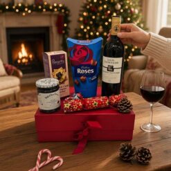 Luxury Christmas Wine & Irish Treats Gift Box
